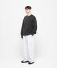 CHAMBROS Point Logo Pintuck Wide Sweatpants [White Melange]