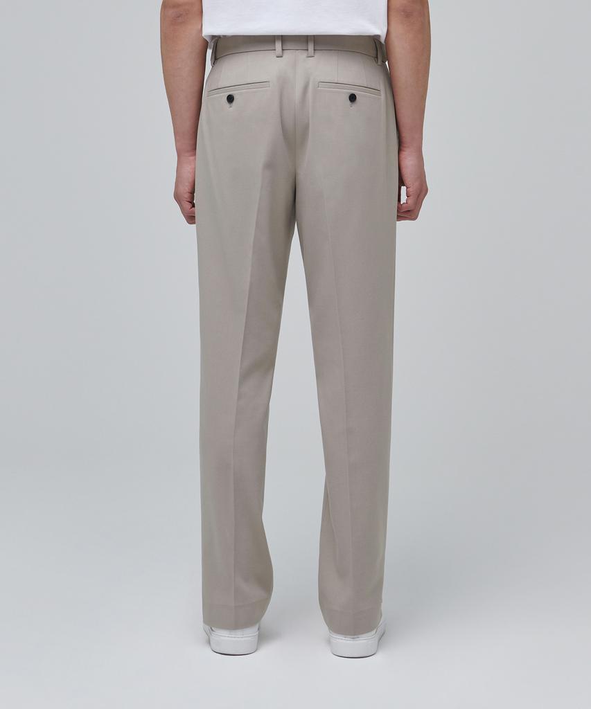 MUSINSA STANDARD Semi-Wide Slit Hidden Banding Slacks [Light Beige]