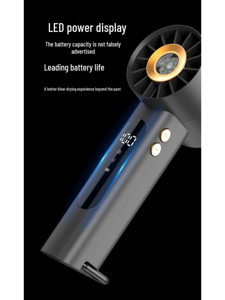 Portable High-Speed Mini USB Handheld Fan with Digital Display - Strong Wind and Long Battery Life