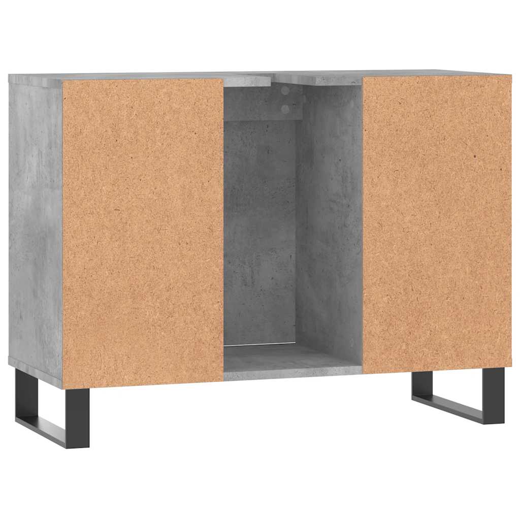 Bathroom Cabinet Concrete Grey 80 x 33 x 60 cm Engineered Wood