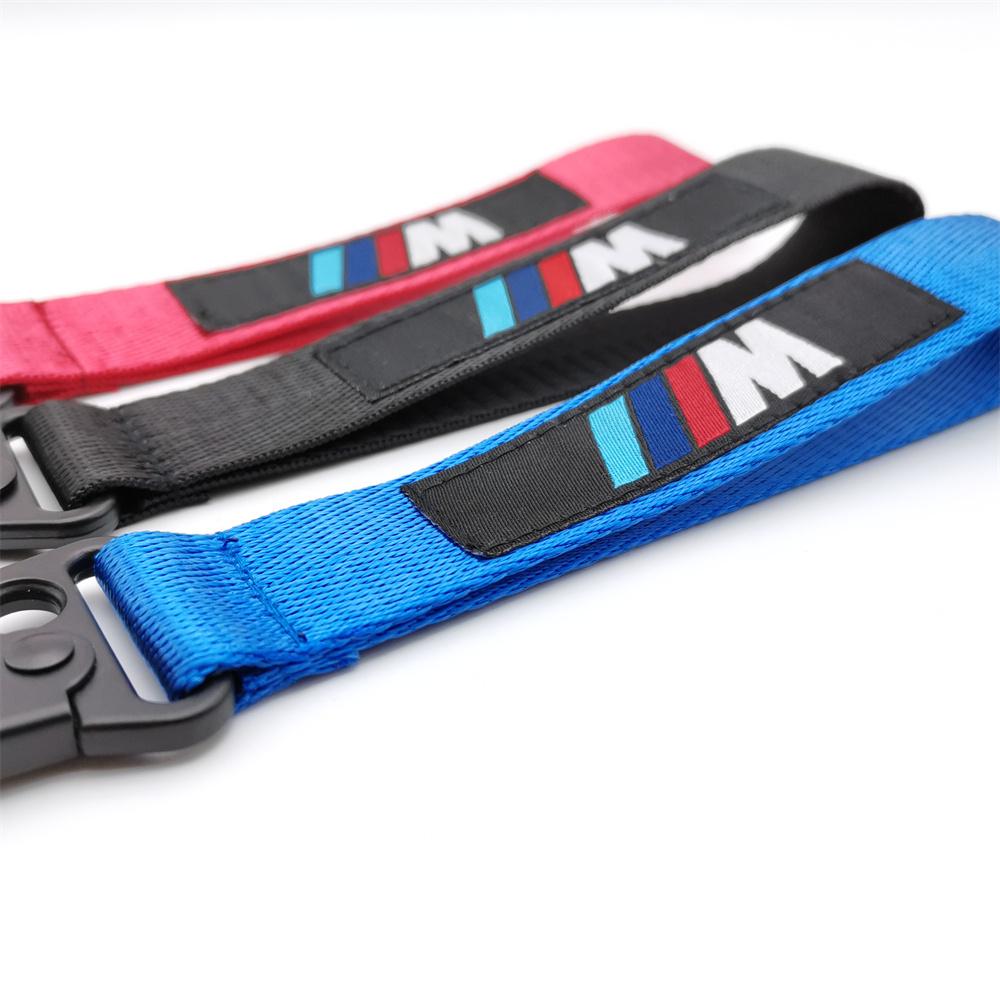 BMW Car Keychain Nylon Braided Wristband Red Black Blue Lanyard for M power e90 g26 e60 e46 f10 f30 e39 Car Accessories Gift cysh69