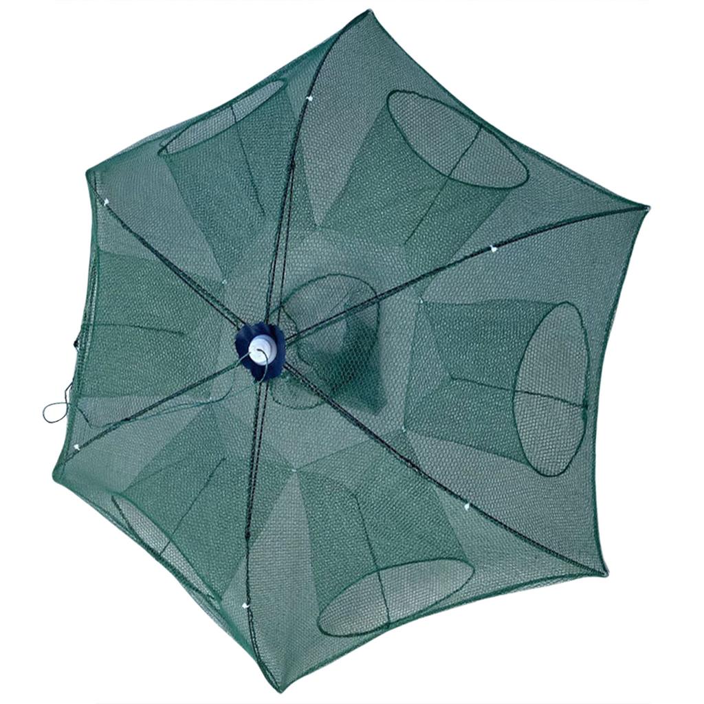 6/8/10/12 Holes Umbrella Fishing Net Cage Shrimp Crab Fish Trap Foldable Fishing Bait Trap Crawfish Trap Cast Net Cage