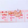 Exquisite Russian 585 Purple Gold Inlaid Zircon Star Moon Pendant Rose Gold-Plated Versatile Exquisite Collarbone Chain