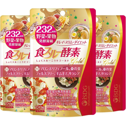 

ISDG Shoku-Thru Enzyme Gold Enzyme Vegetable Supplement, 232 Natural Vegetables and Fruits, Chestnut Polyphenols, Mulberry Leaf, Coleus Forskohlii, Gy