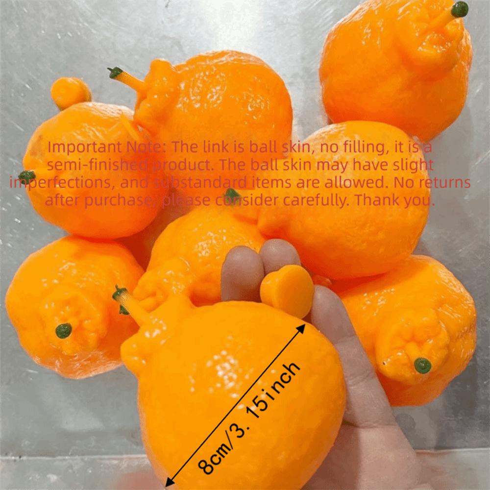 Soft TPR Ugly Tangerine Ball Skin Squeeze Toy DIY Pressure Ball Kit Adults Beginners