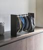 Yamazaki Jitsugyo 6128 Hat Storage Stand Black Approx. W40.5-70 X D15 X H37cm Tower Hat Rack Prevents Deformation