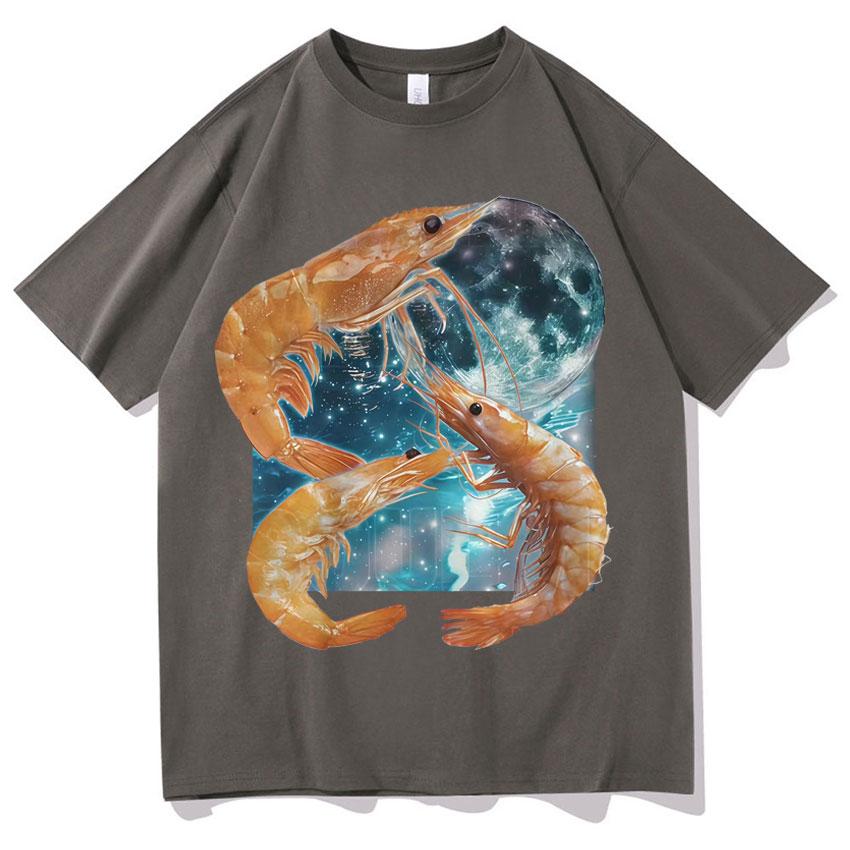 Funny Shrimp Meme T Shirt Unisex Women Aesthetic Harajuku High Quality Graphic TShirt Unisex Streetwear Oversized Cotton Tee Shirt