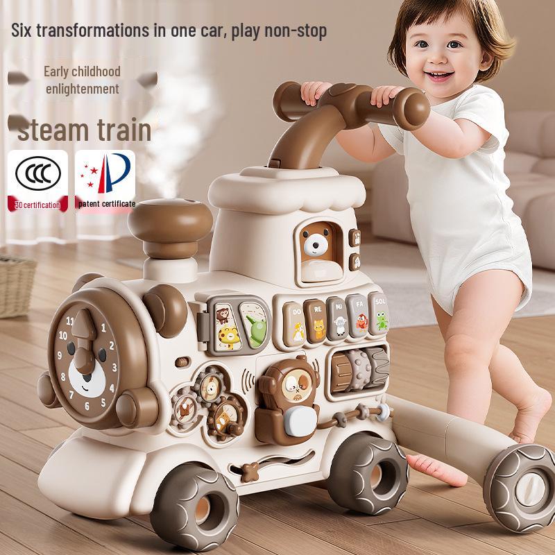 Multifunctional Baby 5-in-1 Walker Stroller: Educational, Anti-rollover, Sliding Toy Car