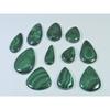 11Pcs Natural Green Malachite Pear Cabochon Loose Gemstone 310Cts. Lot C-470