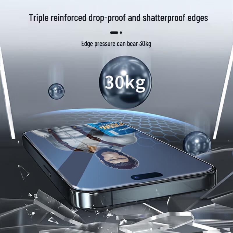 Mr. Blue Gorilla iPhone 15 Pro Max Privacy Tempered Glass Screen Protector