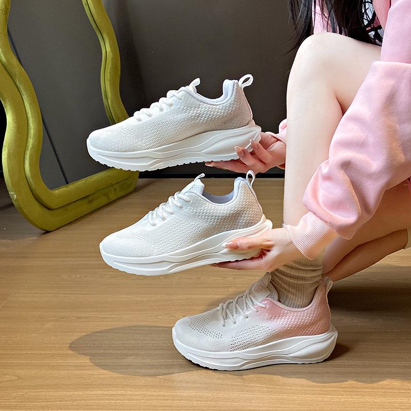 New dad shoes women's spring student sports running shoes casual shoes with heightened thick soles