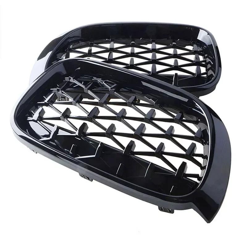 For BMW X3 F25 X4 F26 2014 2015 2016 2017 Diamond Style Car Grille Front Bumper Sport Kidney Racing Grill Black Replace Parts