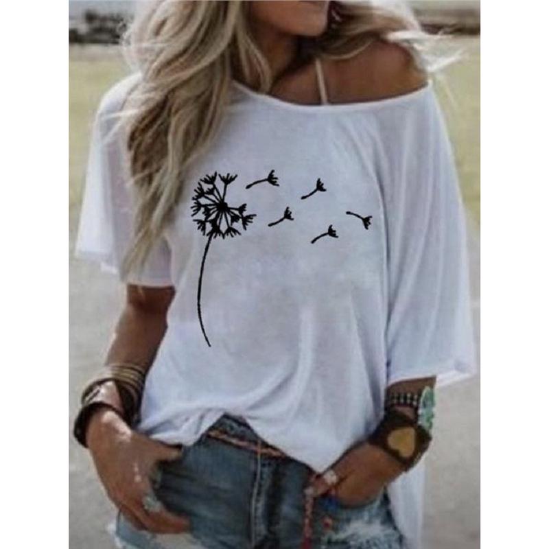 

Новая женская модная футболка с коротким рукавом и принтом XL белый