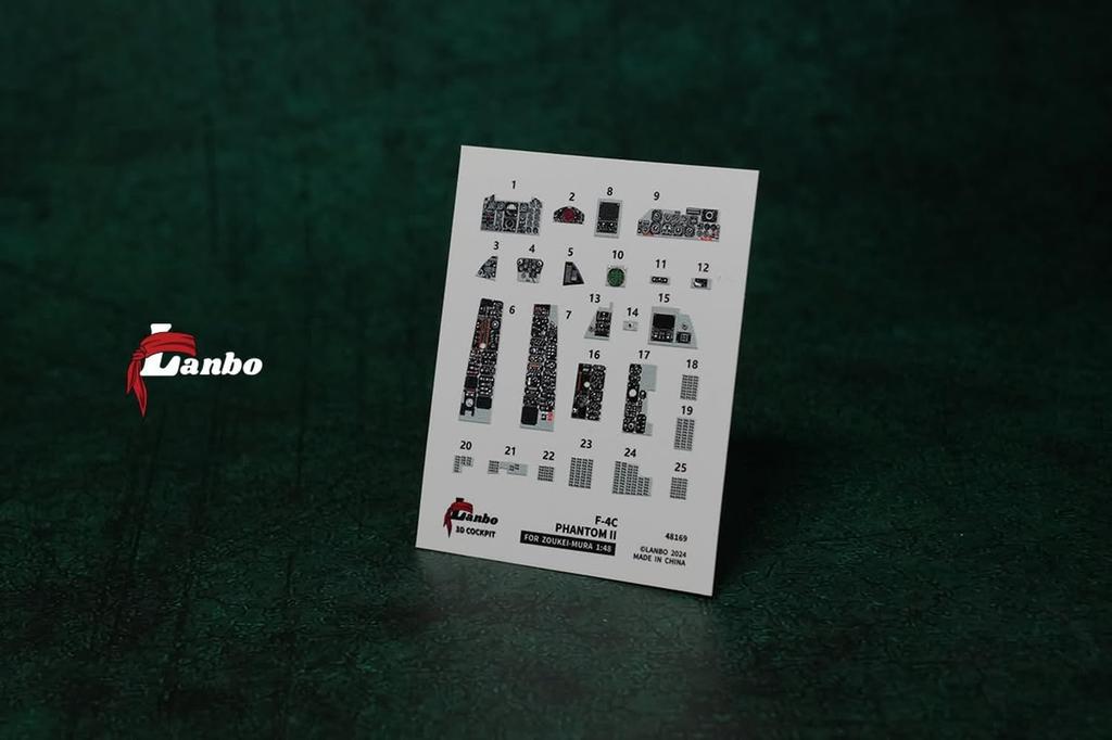 Lambo Models 1/48 F-4C Phantom II Innenraum 3D-Abziehbild (für Zoukei-mura) Plastikmodell Abziehbild LNB48169 (Flugzeug)