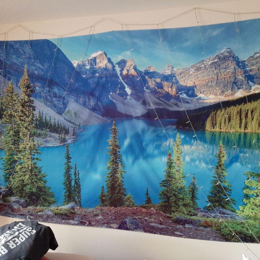 

Гобелен с горным деревом, лесной гобелен, фоновая ткань для спальни, украшение для гостиной, подвесная ткань для гостиной 95*73