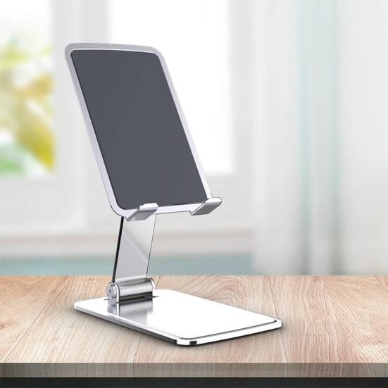 Mobile Phone Holder Stable Metal Adjustable Angle Stand Foldable Anti-Slip Desk Phone Stand for Smartphones Tablets