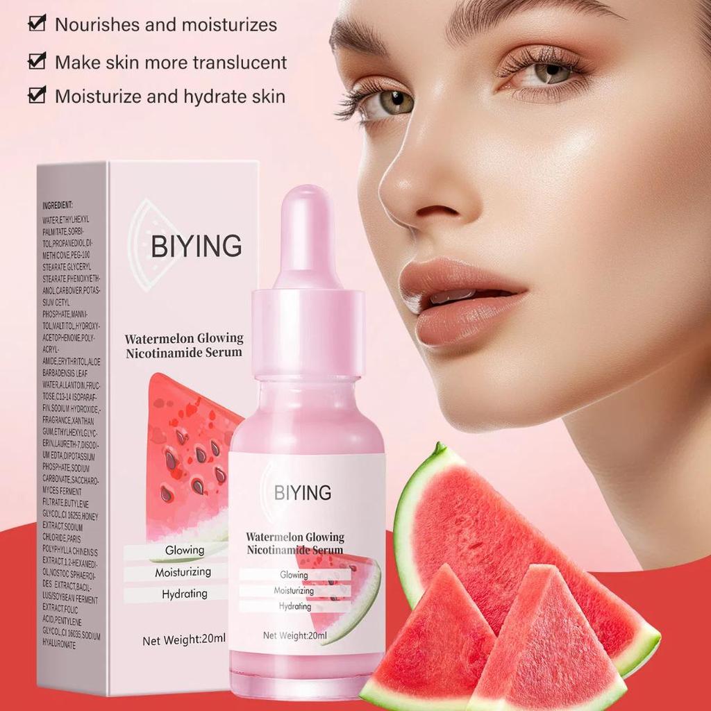 Watermelon nicotinamide essence, high-concentration nicotinamide brightening Facial Moisturizing essence.