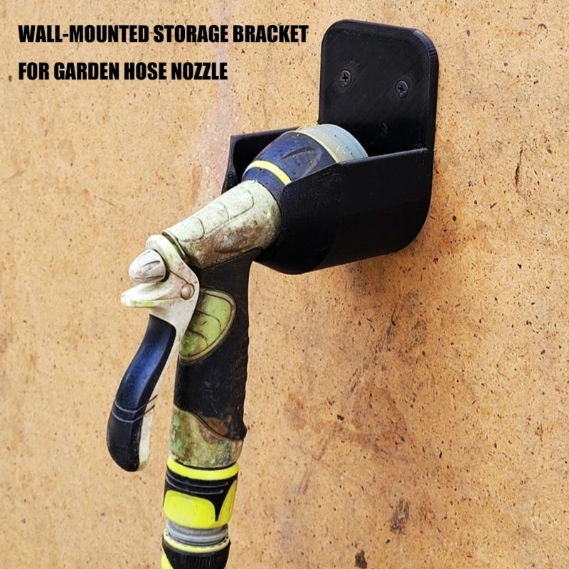 Wall Mounted Garden Hose Nozzle Holder Plastic Storage Rack Hose Sprayers Mount For Outdoor Irrigation Organization