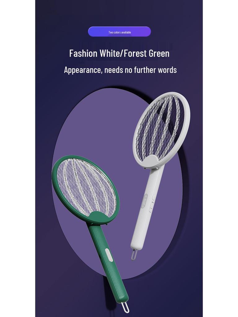 Rechargeable Foldable Electric Mosquito Swatter & Killer Lamp: Durable, Hangable Solution for Effective Pest Control