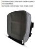 1X Car Front Left Driver Side Bottom Seat Cover Deep Grey For 2006-09 Dodge Ram