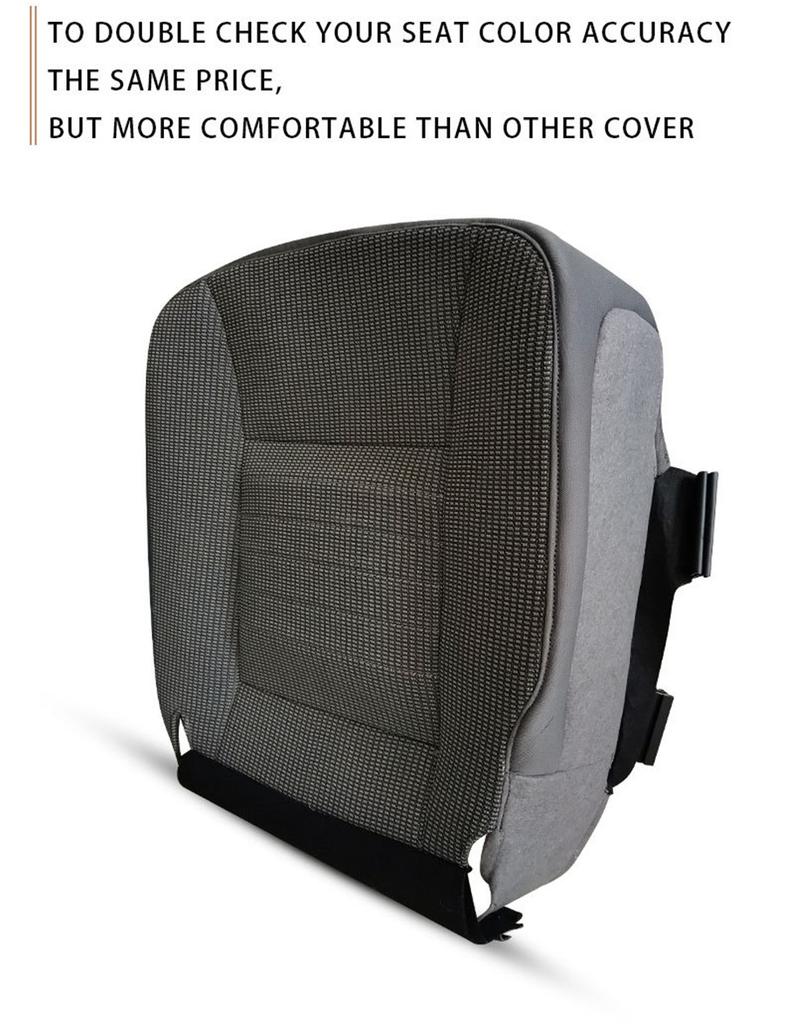 1X Car Front Left Driver Side Bottom Seat Cover Deep Grey For 2006-09 Dodge Ram