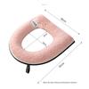 Winter Thickened Double Toilet Seat Cushion Set  Bathroom Pad with Handle Toilet Seat Cover Zipper Soft Universal Home Use