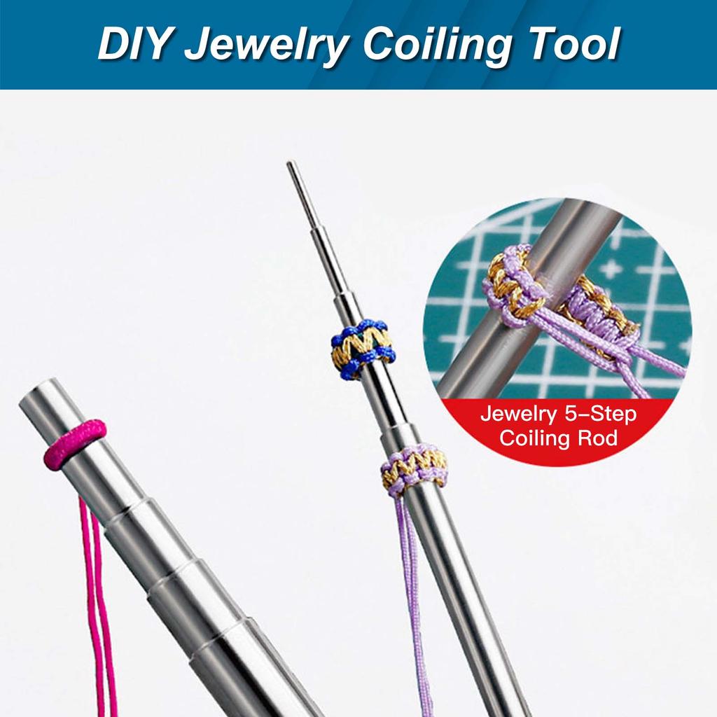Stainless Steel Wire Winding Rod Set, Multiple Sizes Solid Steel Winding Bars for Jewelry Making, Wire Wrapping, Beading & DIY Crafts