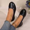 Pumps mit runder Spitze, dicken Absätzen, für Damen, Schwarz, weiche Sohle, leicht, zum Hineinschlüpfen, Arbeitsschuhe, Frau, Übergröße, Komfort, mittelhohe Absätze, Mutterschuhe