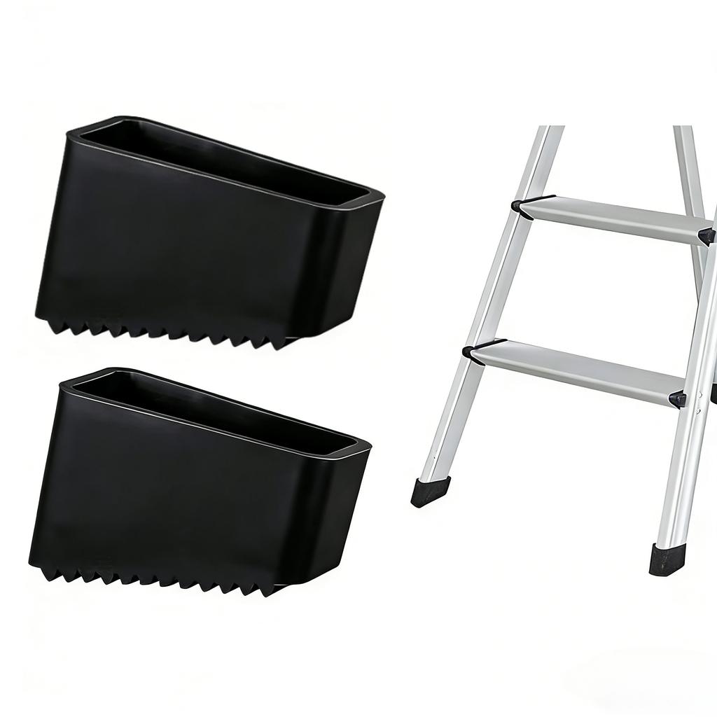 4Pcs Heavy-Duty Anti-Slip Ladder Feet Suitable For Telescopic Ladders - Replacement Safety Anti-Slip Caps With Textured Tread Tips, Durable Plastic