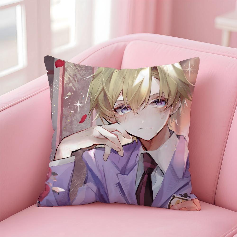 O-Ouran High S-School Host Club Cushion Cover Home & Car Multi-Scene Pillow Cover - Reversible, Soft & Durable For Daily Use