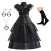 Girls Halloween Cosplay Costume Dress Movie Kids Gothic Dancing Vestidos Party Outfits Dress