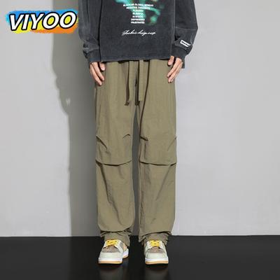 Men's Oversized Spring Summer Sports Casual Trousers Sweatpants Jogging Cargo Pants For Men Baggy Wide Leg Pants Men Streewear Korean Clothes