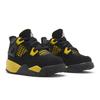 Air Jordan 4 Retro Toddler 'Thunder' 2023 (Unisex) Black / Tour Yellow Toddler Shoes BQ7670 017