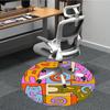 1pc Skull Rose Office Round Area Rug,  Mat Suitable For Office, Under Office Chairs Bedroom Living Room Home Decor, Room Deco