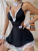 Women's Sexy Lace Backless Maid Role-Play Costume