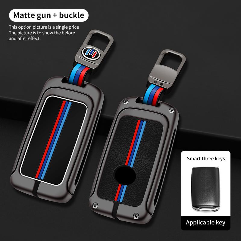 Car Key Accessories Alloy Smart Key Bag Remote Key Fob Cover Case Shell