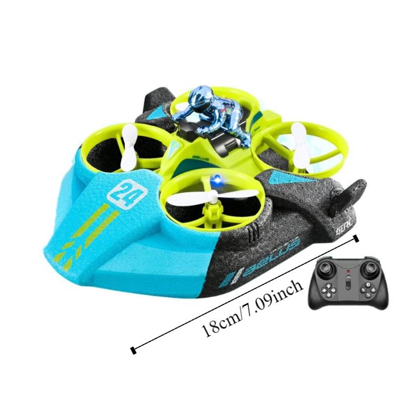 Remote Control 3 in 1 Quadcopter Boat Sea Land Air Flight RC Helicopter Toys  Home Decor