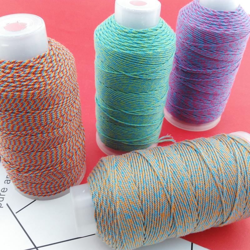 Qs Hand-Rubbed Cotton Thread 18 Strands Of Section Dyeing Gradient Diy Hand-Woven Bracelet Bracelet Rope Play Thread Rope Beading Matching