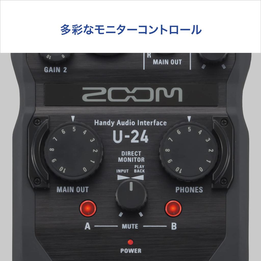 ZOOM Handy Portable Audio Interface with a Extended [Comes 3-year Manufacturer's Warranty] U-24