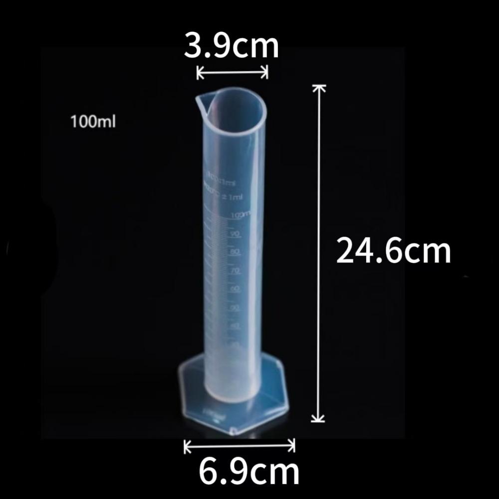 Transparents Graduated Cylinder Plastic Sturdy Measuring Cups Professional Trial Test Liquid Tube for Measurement Usage