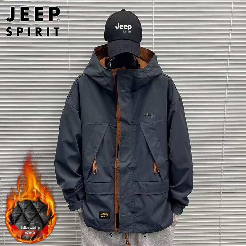 JEEP SPIRIT Men's Fall/Winter Windbreaker Jacket