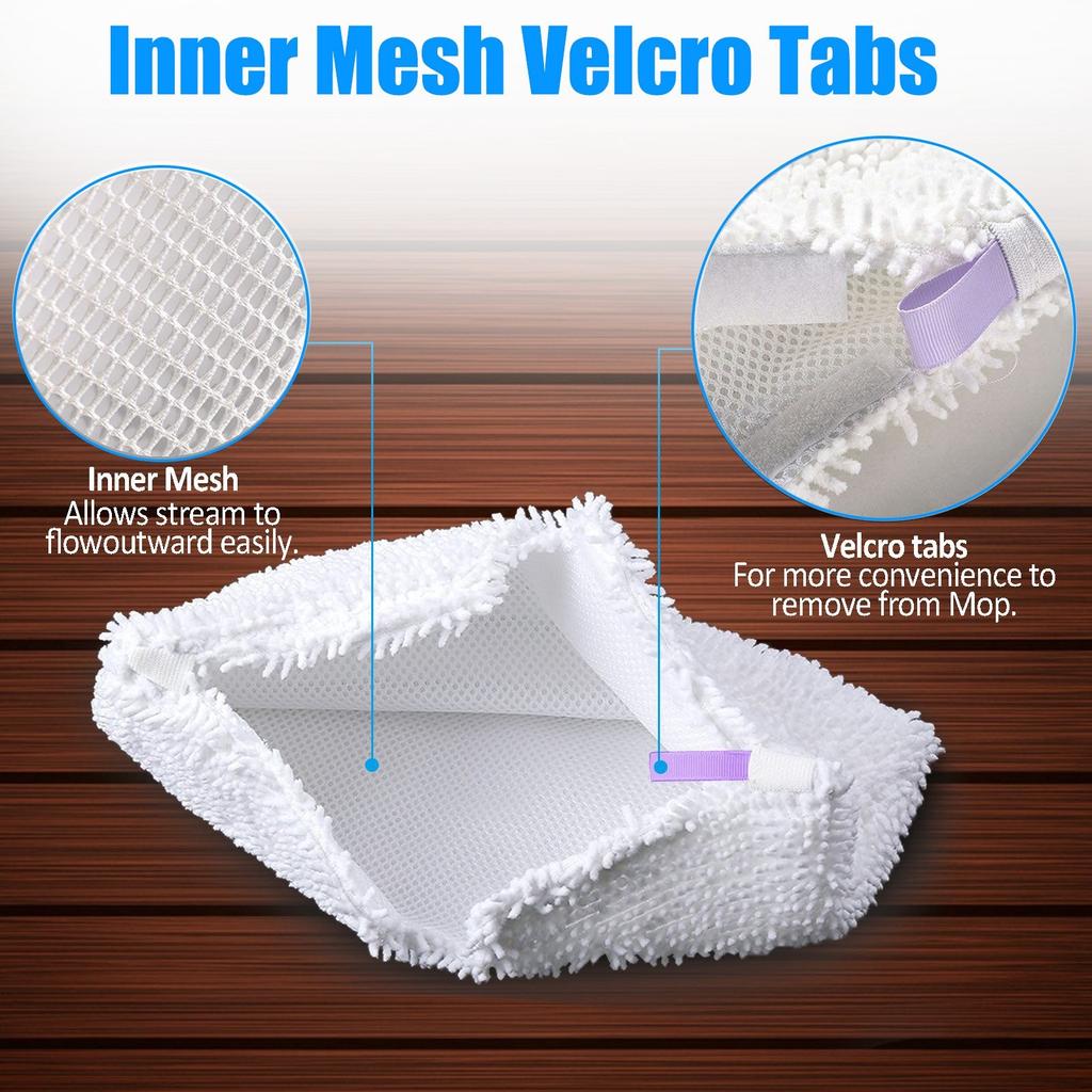 4pc  Purpose Wet Mop Head Reusable Flat Mop Head Universal Mop Head