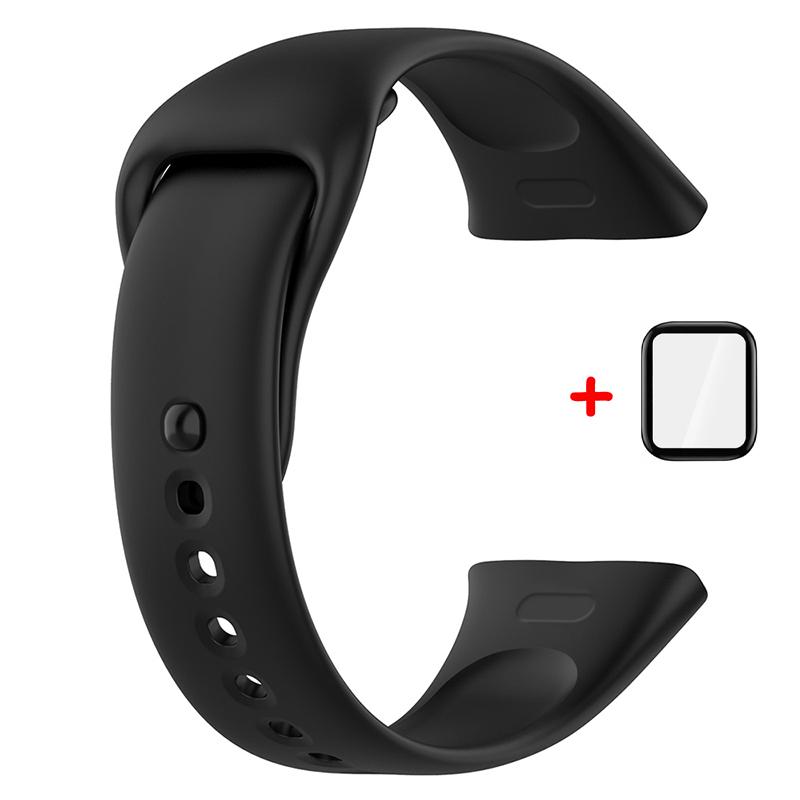 Silicone Band For Xiaomi Redmi Watch 3 Active Strap Replacement Watchband Bracelet For Redmi Watch 3 Lite With Screen Protector