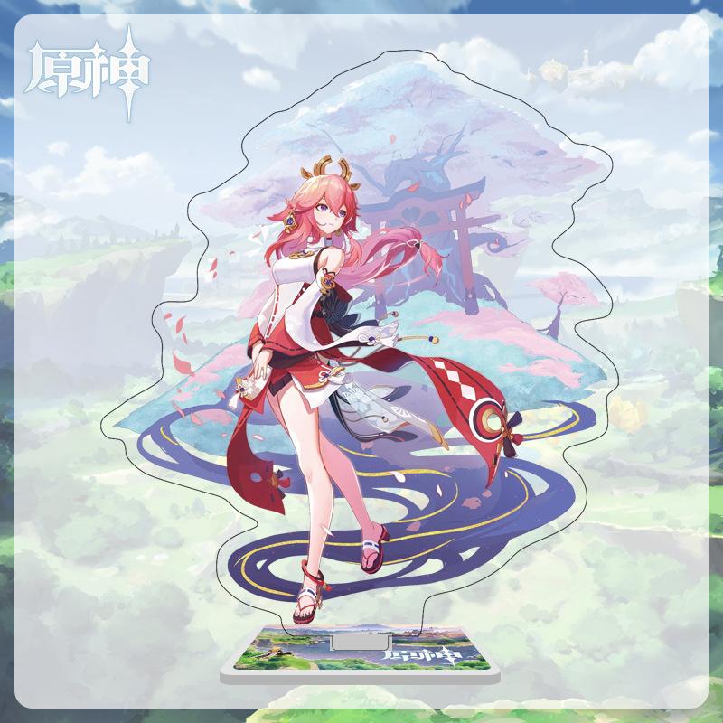 

Акриловая большая стойка высотой 16 см с персонажами из Мондштадта, Ли Юэ и Инадзума из Genshin Impact 16cm