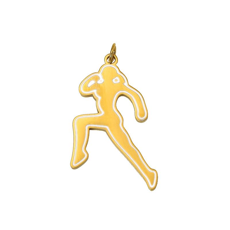 

Diy Jewelry Accessories Stainless Steel Dripping Cartoon Basketball Sports Pendant Keychain Necklace Pendant Accessories