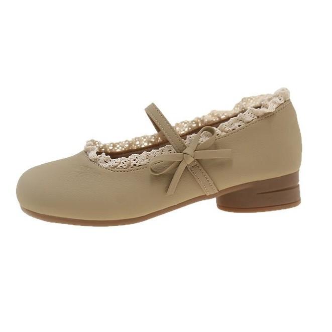 French Small Fragrant Wind Light Mouth Thick Heel Single Shoes Women's Leather Women's Shoes 2025 Spring and Summer New Versatile Retro Mary Jane Shoe