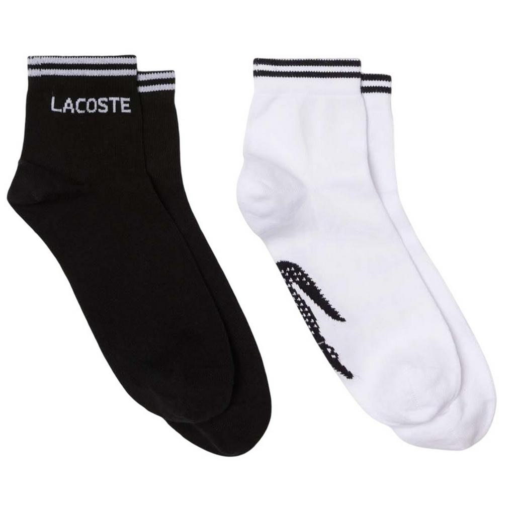 Lacoste Unisex Adult Low Sports Socks (Pack of 2)