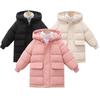 Girls Long Down Jackets Autumn Winter Kids Clothes Boys Girls Cotton-Padded Parka Coats Children Thick Warm Cotton Outerwear
