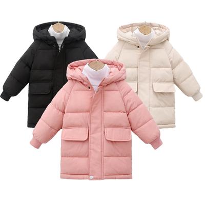 Girls Long Down Jackets Autumn Winter Kids Clothes Boys Girls Cotton-Padded Parka Coats Children Thick Warm Cotton Outerwear