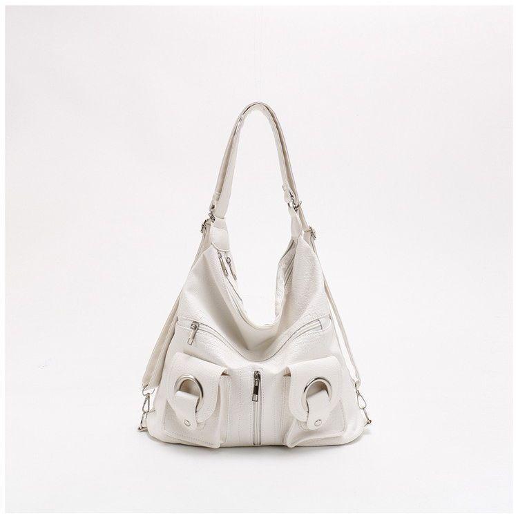 Używany skórzany plecak Y2K Millennium Hottie na motocykl z kieszenią na zamek błyskawiczny